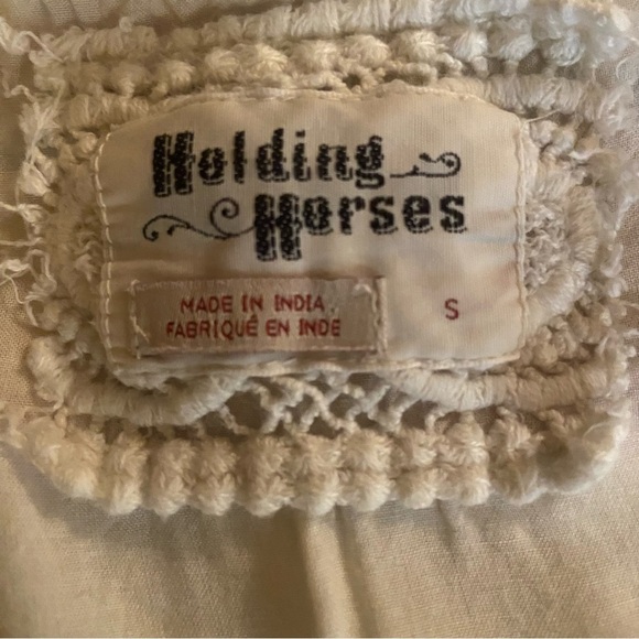 Anthropologie Holding Horses Striped Frayed Hem Mini Dress Boho Size Small - Picture 7 of 7